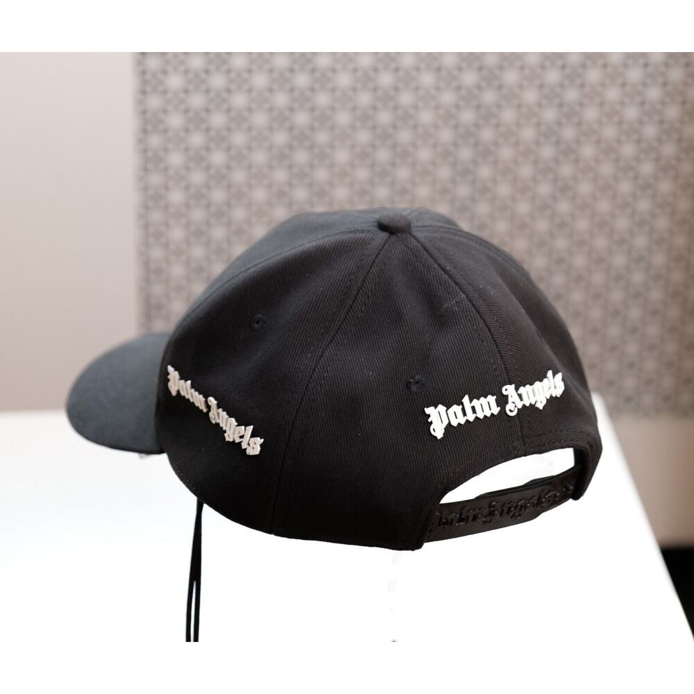 Palm Angels Black Cotton Embroidered Logo Baseball Cap - Picture 3 of 8